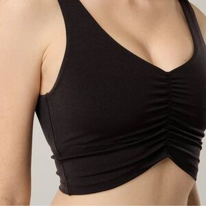 OFFLINE by Aerie Real Me Low Key Ruched Longline Sports Bra